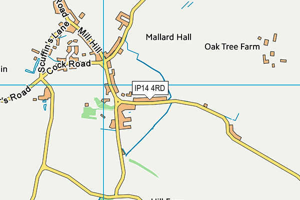 IP14 4RD map - OS VectorMap District (Ordnance Survey)
