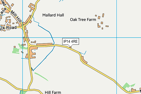 IP14 4RE map - OS VectorMap District (Ordnance Survey)