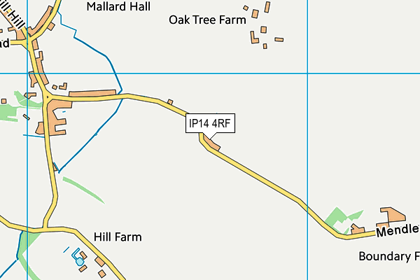 IP14 4RF map - OS VectorMap District (Ordnance Survey)