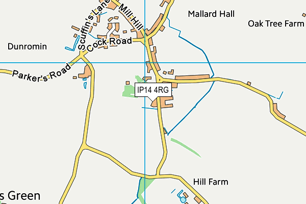 IP14 4RG map - OS VectorMap District (Ordnance Survey)