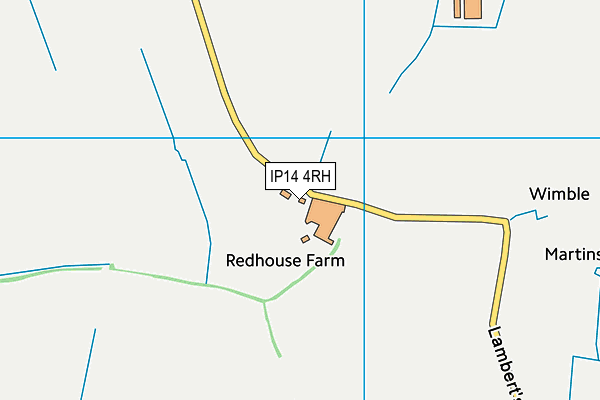 IP14 4RH map - OS VectorMap District (Ordnance Survey)