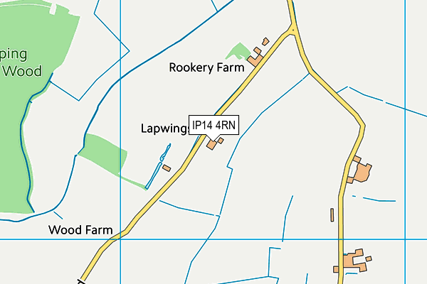 IP14 4RN map - OS VectorMap District (Ordnance Survey)