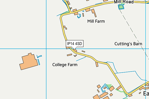 IP14 4SD map - OS VectorMap District (Ordnance Survey)