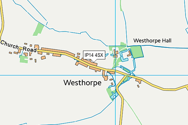 IP14 4SX map - OS VectorMap District (Ordnance Survey)