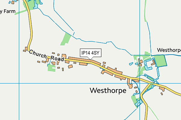 IP14 4SY map - OS VectorMap District (Ordnance Survey)