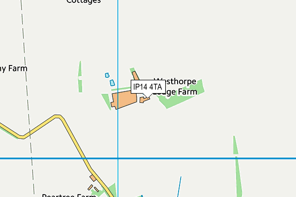 IP14 4TA map - OS VectorMap District (Ordnance Survey)