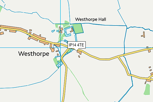 IP14 4TE map - OS VectorMap District (Ordnance Survey)