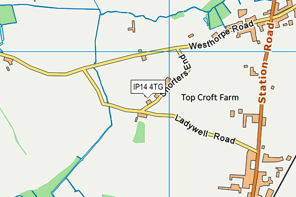 IP14 4TG map - OS VectorMap District (Ordnance Survey)