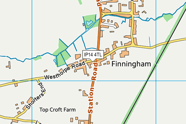 IP14 4TL map - OS VectorMap District (Ordnance Survey)