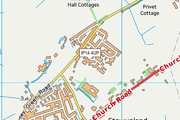 IP14 4UP map - OS VectorMap District (Ordnance Survey)