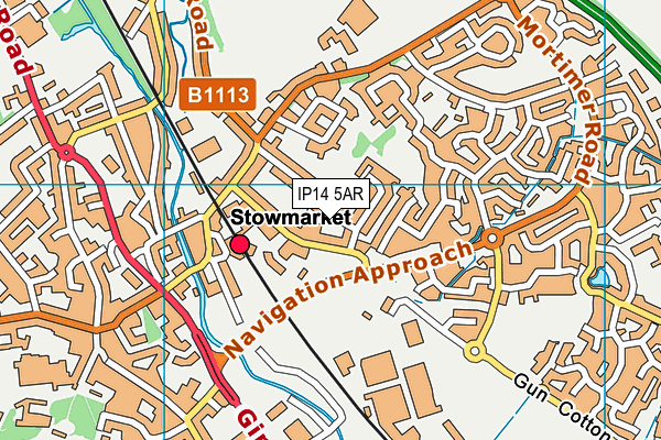 IP14 5AR map - OS VectorMap District (Ordnance Survey)