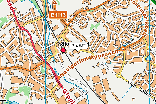 Nrg Fitness map (IP14 5AT) - OS VectorMap District (Ordnance Survey)