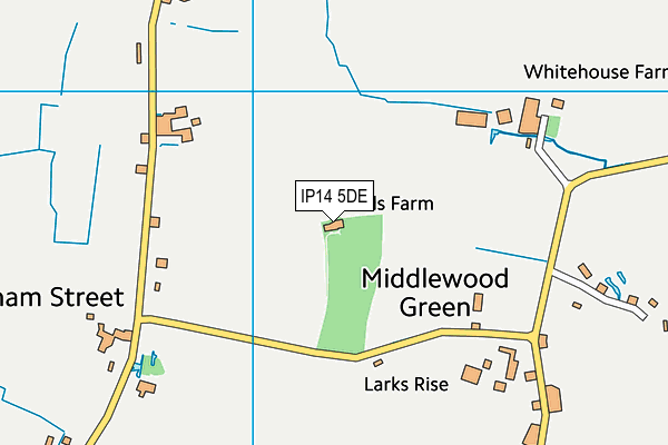 IP14 5DE map - OS VectorMap District (Ordnance Survey)