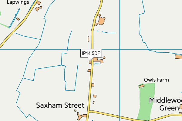 IP14 5DF map - OS VectorMap District (Ordnance Survey)