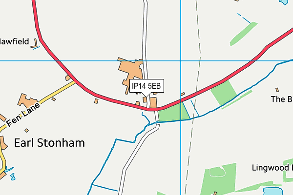 IP14 5EB map - OS VectorMap District (Ordnance Survey)