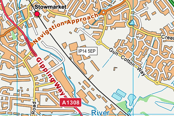 IP14 5EP map - OS VectorMap District (Ordnance Survey)