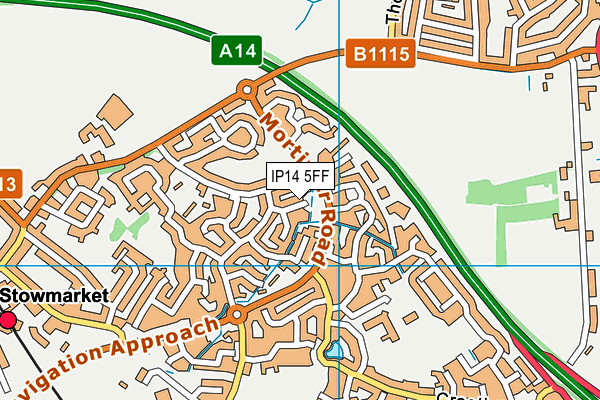 IP14 5FF map - OS VectorMap District (Ordnance Survey)