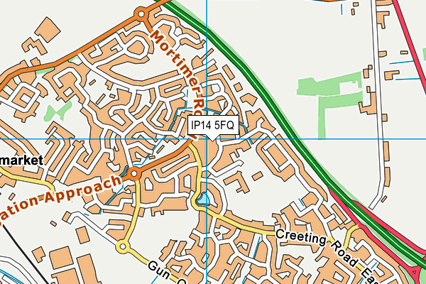 IP14 5FQ map - OS VectorMap District (Ordnance Survey)