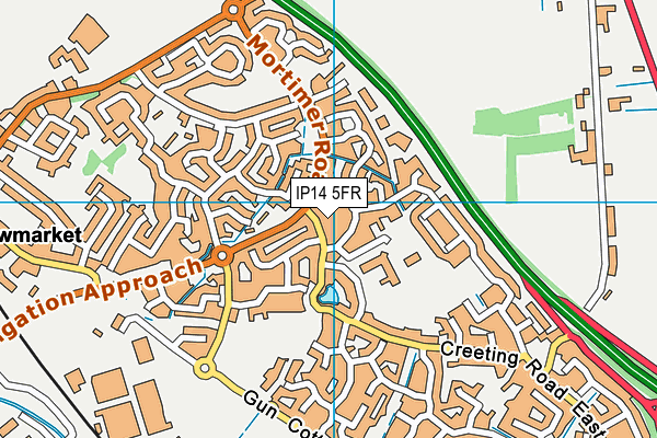 IP14 5FR map - OS VectorMap District (Ordnance Survey)