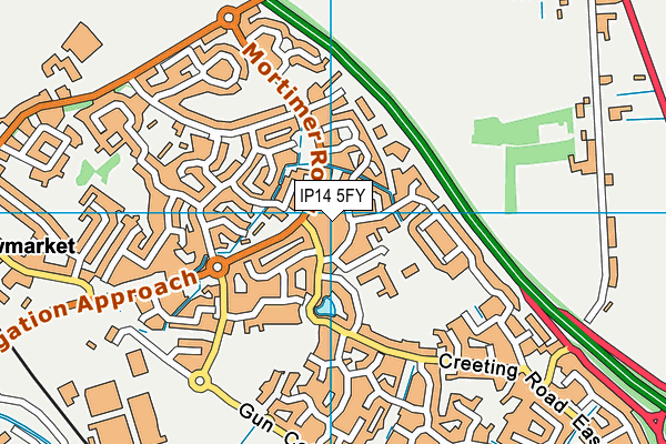 IP14 5FY map - OS VectorMap District (Ordnance Survey)