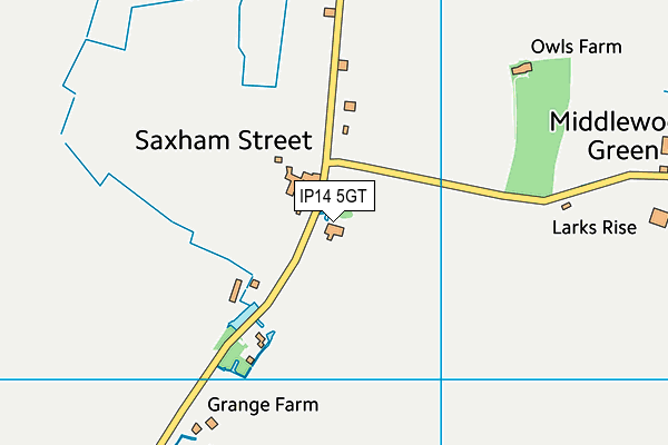 IP14 5GT map - OS VectorMap District (Ordnance Survey)