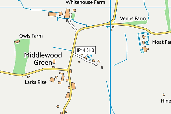 IP14 5HB map - OS VectorMap District (Ordnance Survey)