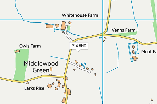 IP14 5HD map - OS VectorMap District (Ordnance Survey)