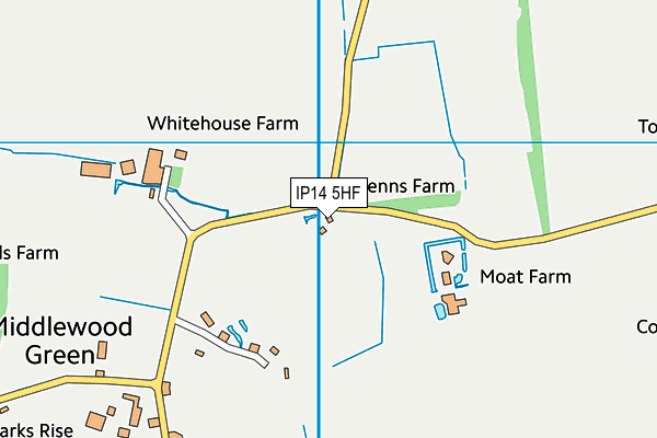 IP14 5HF map - OS VectorMap District (Ordnance Survey)