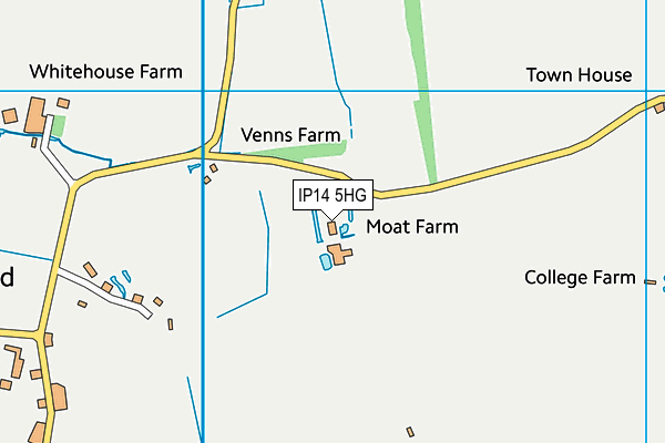 IP14 5HG map - OS VectorMap District (Ordnance Survey)