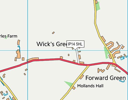 IP14 5HL map - OS VectorMap District (Ordnance Survey)