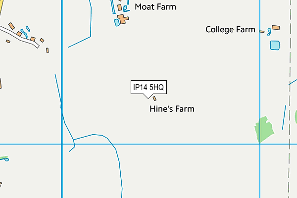 IP14 5HQ map - OS VectorMap District (Ordnance Survey)