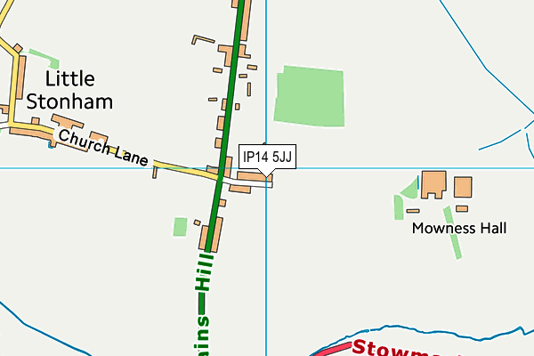 IP14 5JJ map - OS VectorMap District (Ordnance Survey)