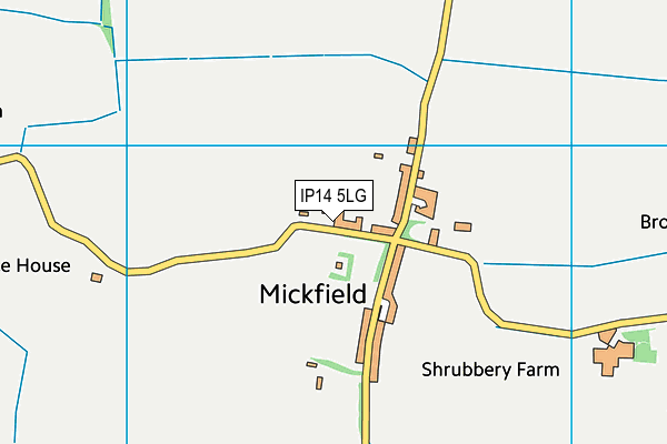 IP14 5LG map - OS VectorMap District (Ordnance Survey)