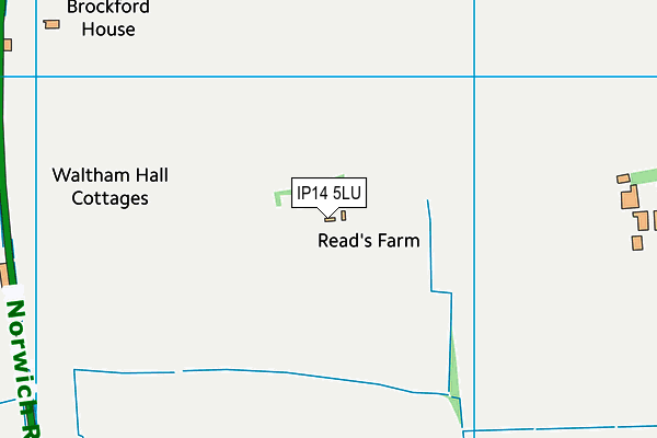 IP14 5LU map - OS VectorMap District (Ordnance Survey)