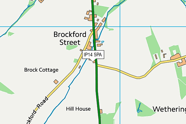 IP14 5PA map - OS VectorMap District (Ordnance Survey)