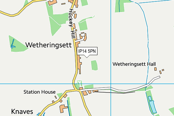 IP14 5PN map - OS VectorMap District (Ordnance Survey)