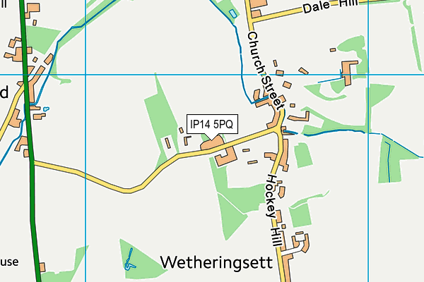 IP14 5PQ map - OS VectorMap District (Ordnance Survey)