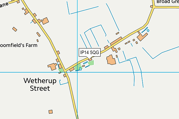 IP14 5QG map - OS VectorMap District (Ordnance Survey)