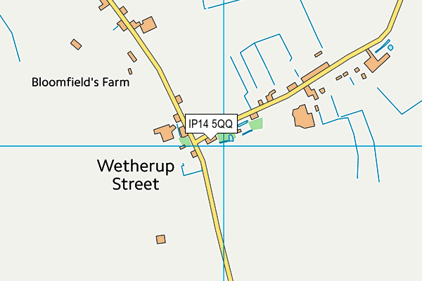 IP14 5QQ map - OS VectorMap District (Ordnance Survey)