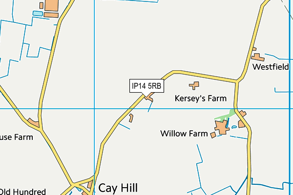 IP14 5RB map - OS VectorMap District (Ordnance Survey)