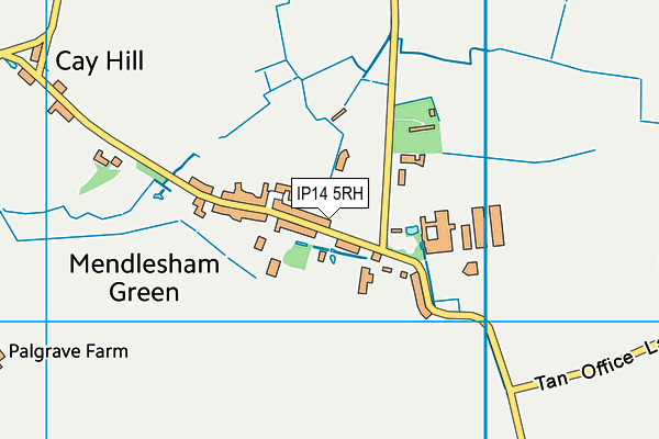 IP14 5RH map - OS VectorMap District (Ordnance Survey)