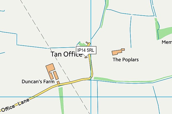 IP14 5RL map - OS VectorMap District (Ordnance Survey)