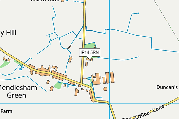 IP14 5RN map - OS VectorMap District (Ordnance Survey)