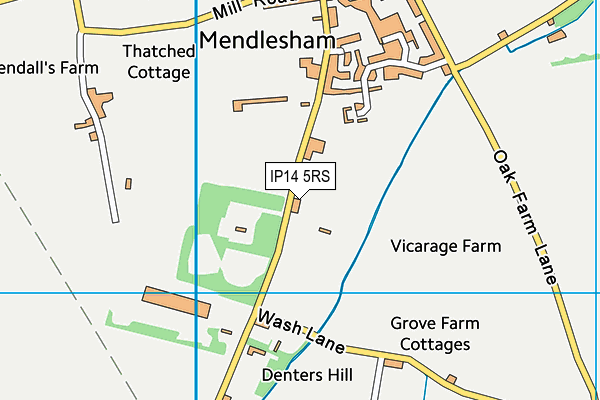 IP14 5RS map - OS VectorMap District (Ordnance Survey)