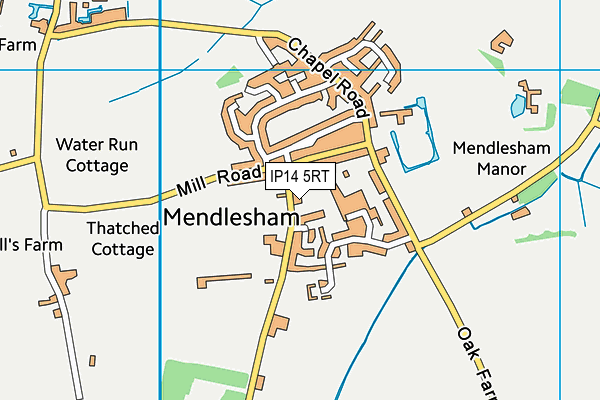 Mendlesham Primary School map (IP14 5RT) - OS VectorMap District (Ordnance Survey)