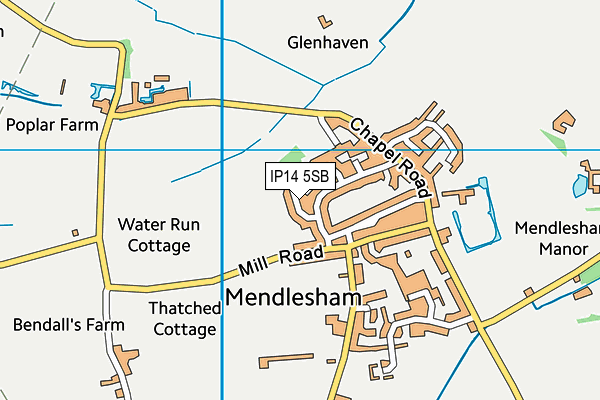 IP14 5SB map - OS VectorMap District (Ordnance Survey)