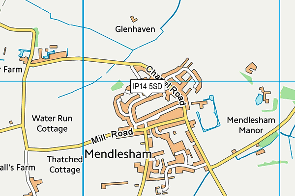 IP14 5SD map - OS VectorMap District (Ordnance Survey)