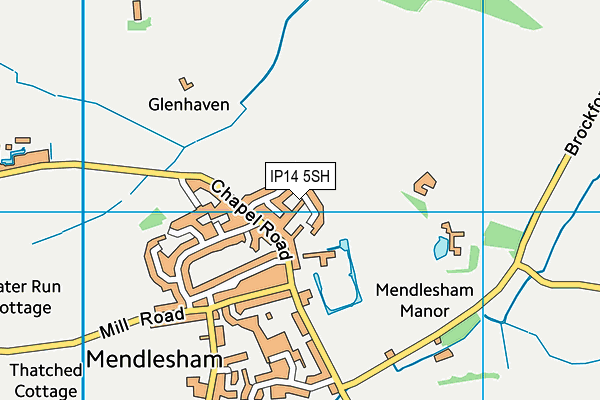IP14 5SH map - OS VectorMap District (Ordnance Survey)