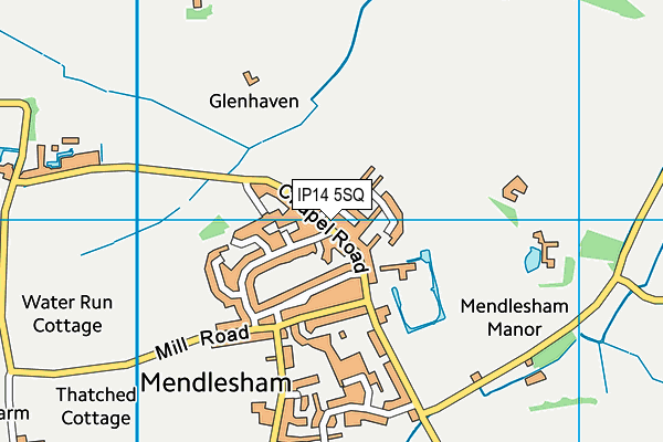 IP14 5SQ map - OS VectorMap District (Ordnance Survey)