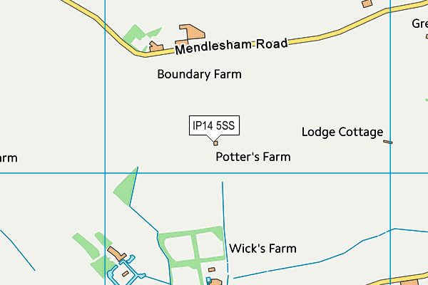 IP14 5SS map - OS VectorMap District (Ordnance Survey)